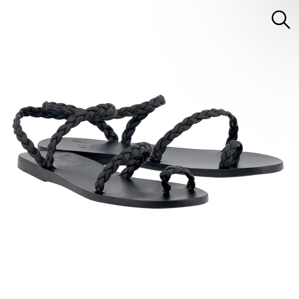 Ancient Greek Sandals Eleftheria in Black